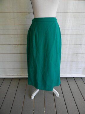 NWT VINTAGE THAT'S ME WOOL BLEND TEAL SKIRT 80'S SZ 15/16 NEW OLD STOCK